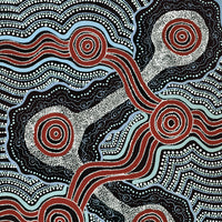 Aboriginal Artwork by Initji Windlass, Minyma Marlilu, 122x61cm