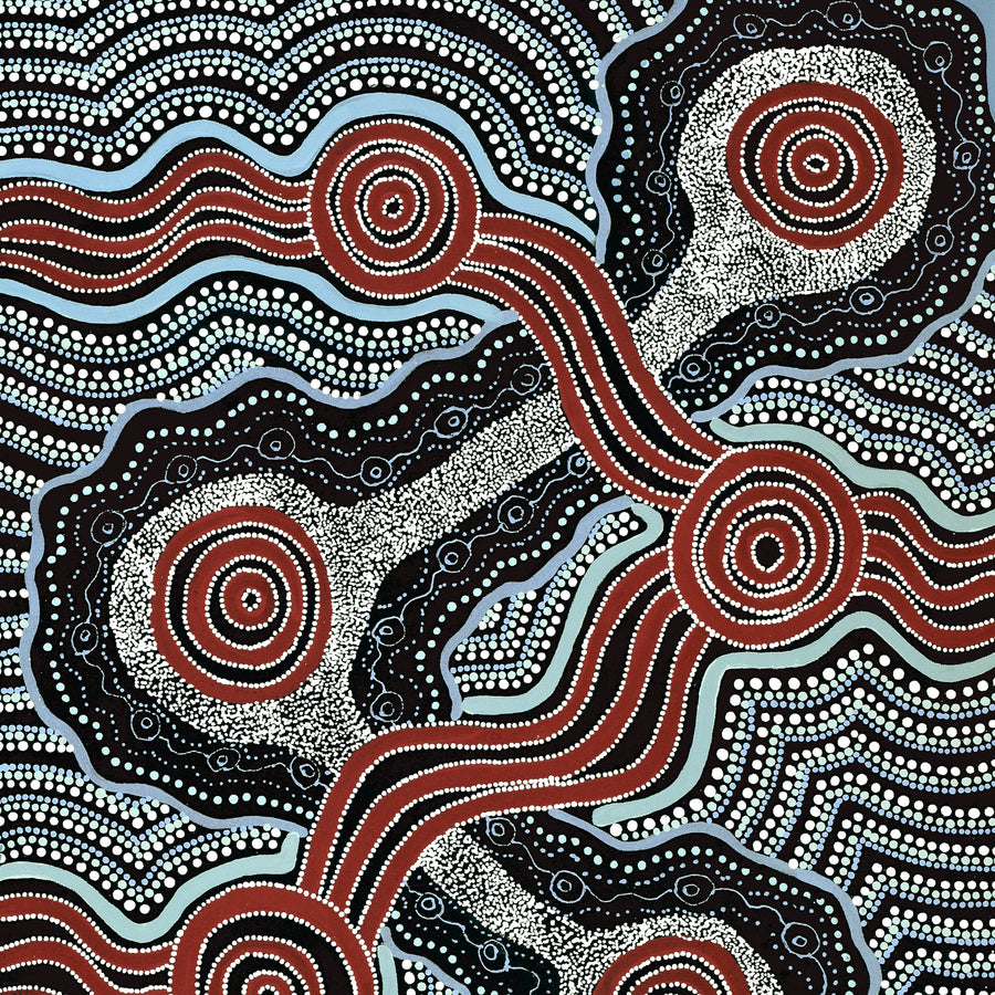 Aboriginal Artwork by Initji Windlass, Minyma Marlilu, 122x61cm