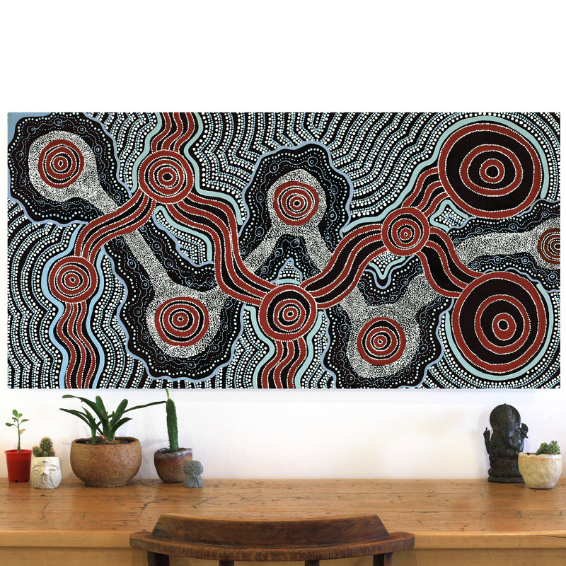 Aboriginal Artwork by Initji Windlass, Minyma Marlilu, 122x61cm