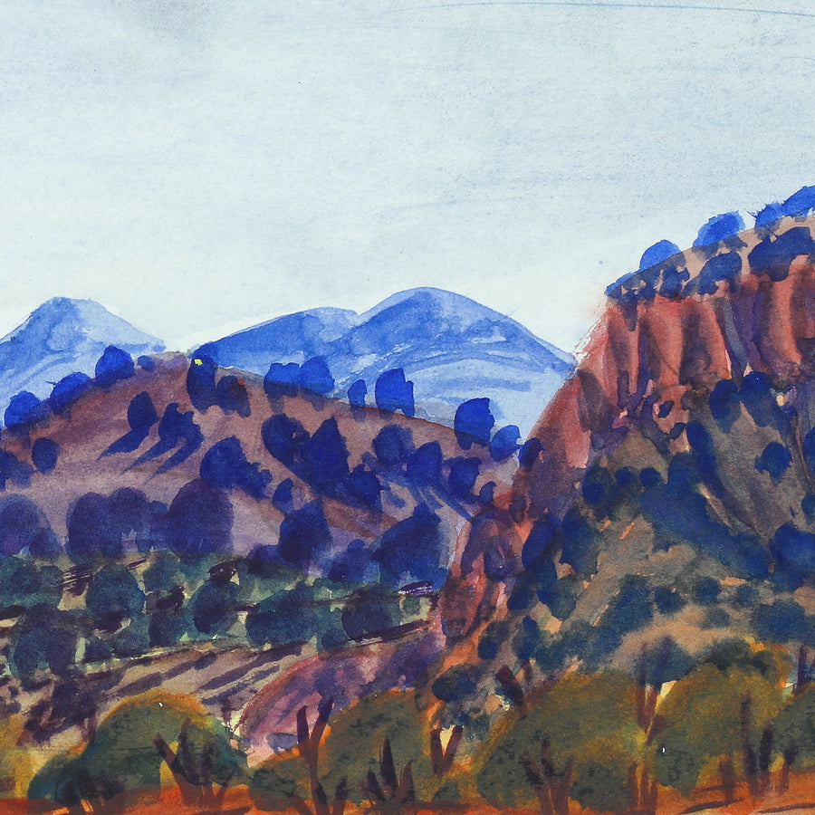 Aboriginal Artwork by Ivy Pareroultja, East MacDonnell Ranges, 53.5x17cm