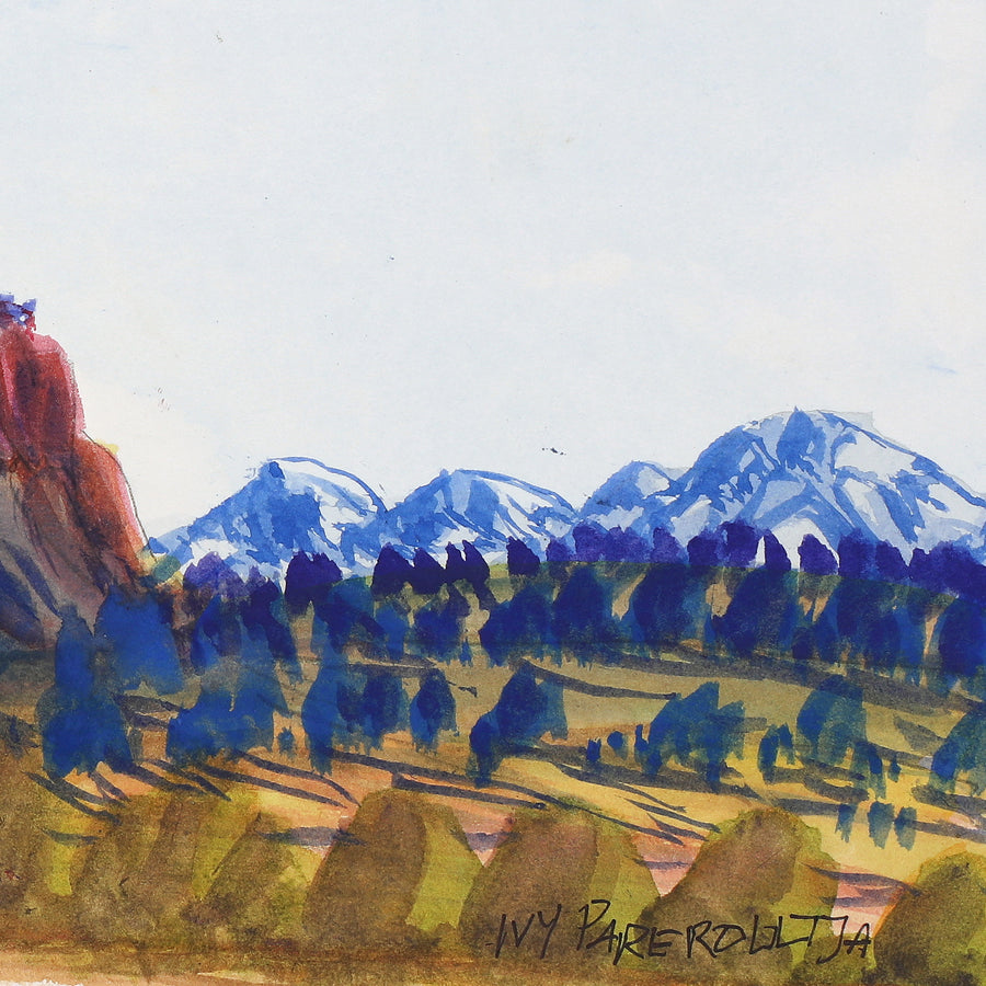 Aboriginal Artwork by Ivy Pareroultja, Mt Giles, 53.5x17cm