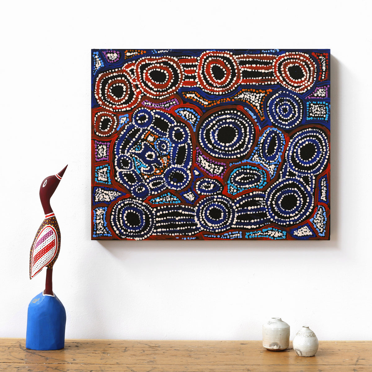 Aboriginal Art by Joy Nangala Brown, Yumari Jukurrpa, 50x40cm - ART ARK®