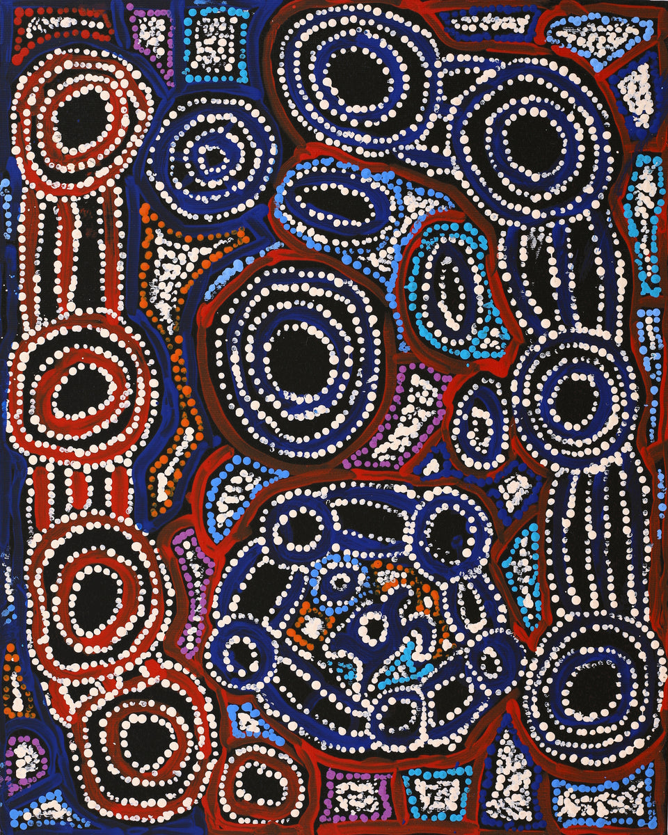 Aboriginal Art by Joy Nangala Brown, Yumari Jukurrpa, 50x40cm - ART ARK®