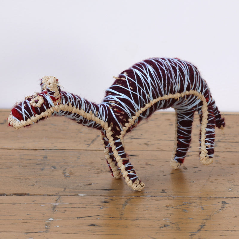 Aboriginal Artwork by Jacinta Heffernan - Papa(dog) Tjanpi Sculpture