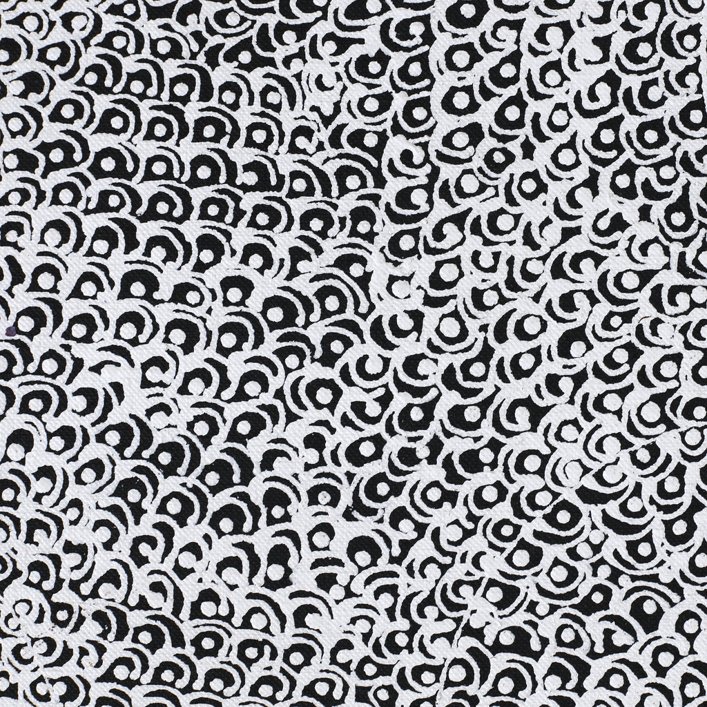 Aboriginal Artwork by Janie Napangardi Williams, Ngarlkirdi Jukurrpa (Witchetty Grub Dreaming), 91x46cm