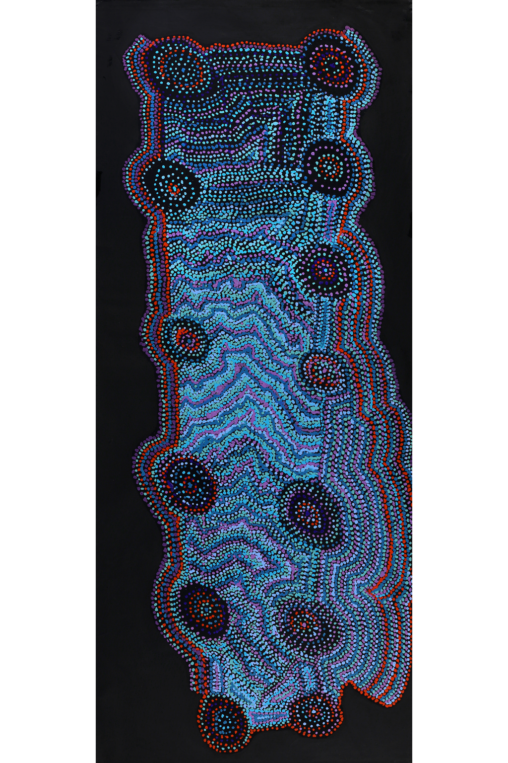 Aboriginal Artwork by Jeani Napangardi Lewis, Mina Mina Jukurrpa - Ngalyipi, 183x76cm