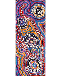 Aboriginal Artwork by Jeani Napangardi Lewis, Mina Mina Jukurrpa, 76x30cm