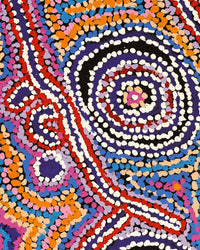 Aboriginal Artwork by Jeani Napangardi Lewis, Mina Mina Jukurrpa, 76x30cm