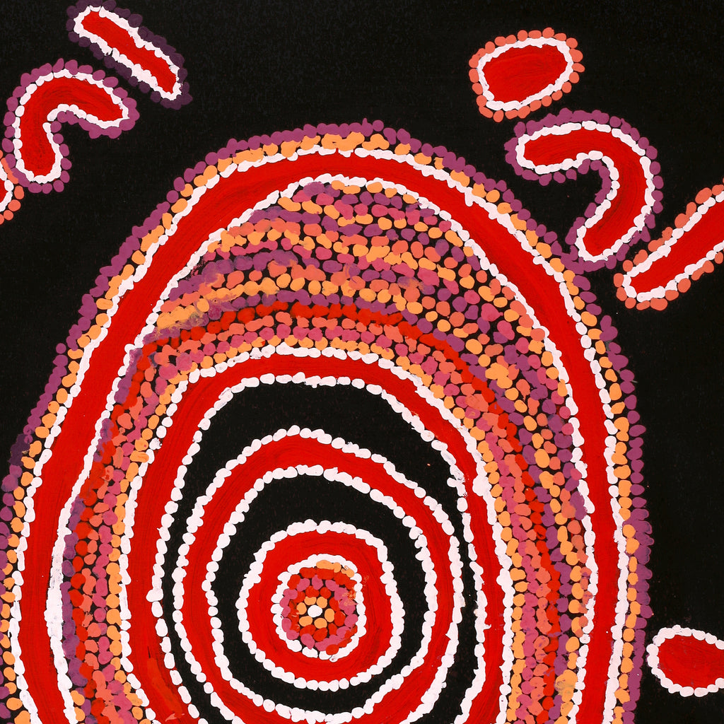 Aboriginal Art by Jeani Napangardi Lewis, Mina Mina Jukurrpa, 76x61cm - ART ARK®