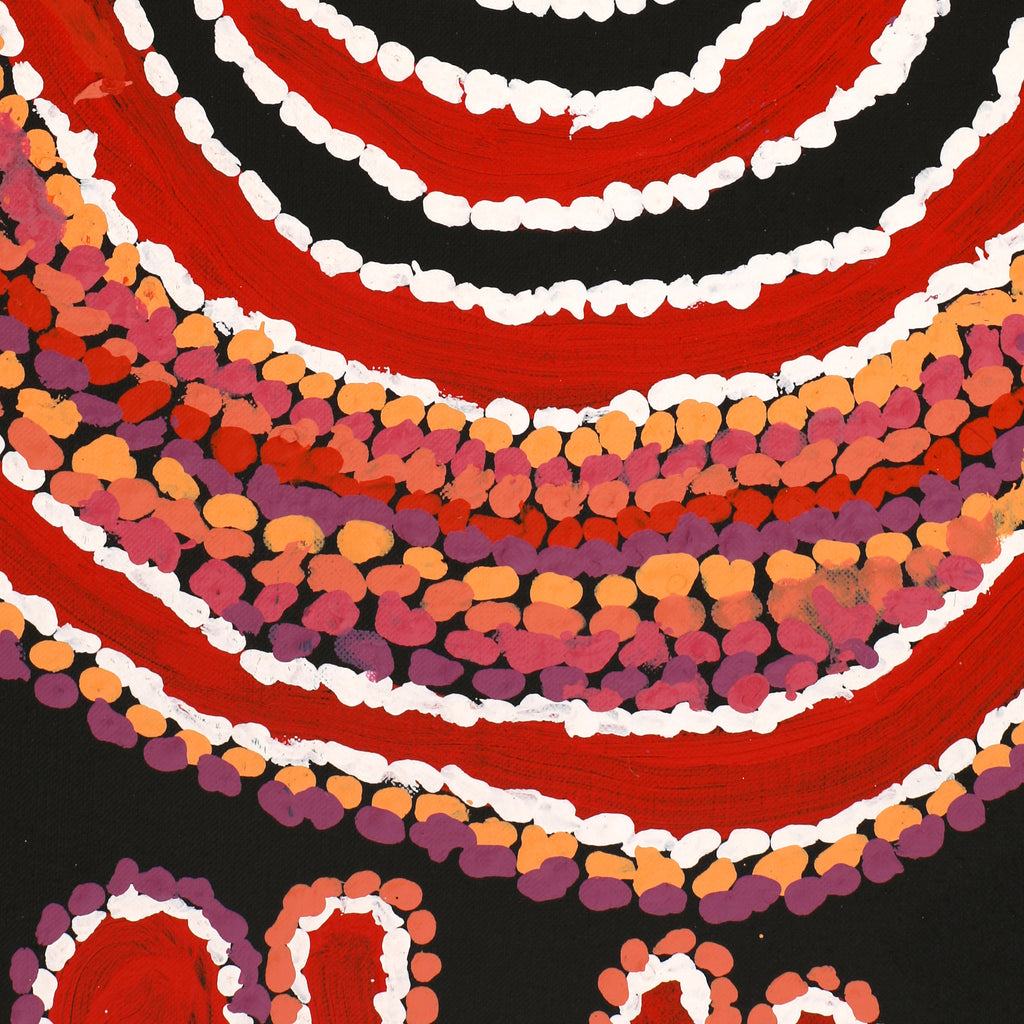 Aboriginal Art by Jeani Napangardi Lewis, Mina Mina Jukurrpa, 76x61cm - ART ARK®