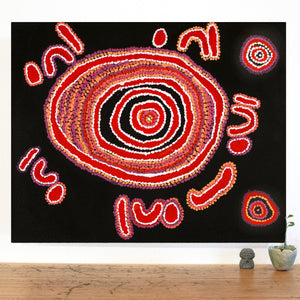 Aboriginal Art by Jeani Napangardi Lewis, Mina Mina Jukurrpa, 76x61cm - ART ARK®
