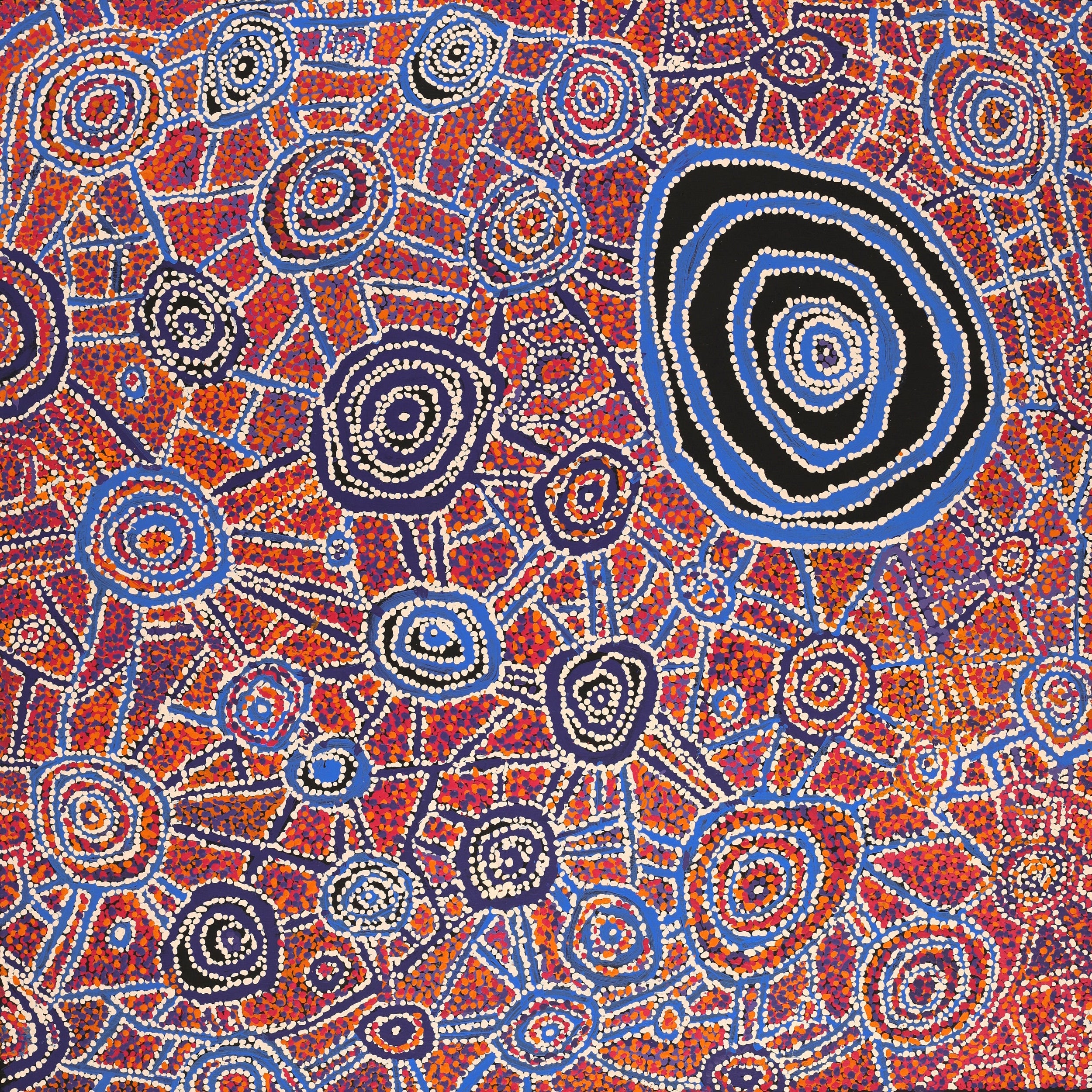 Jeani Napangardi Lewis - Aboriginal Art | 107x107cm | 1037 - ART ARK®