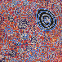 Aboriginal Artwork by Jeani Napangardi Lewis, Mina Mina Jukurrpa, 107x107cm