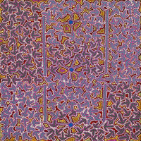 Aboriginal Artwork by Jeffrey Jangala Gallagher, Yankirri Jukurrpa (Emu Dreaming) - Ngarlikurlangu, 107x107cm