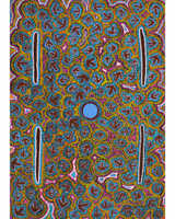 Aboriginal Artwork by Jeffrey Jangala Gallagher, Yankirri Jukurrpa (Emu Dreaming) - Ngarlikurlangu, 107x76cm