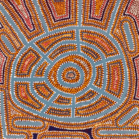 Aboriginal Artwork by Jeffrey Jangala Gallagher, Yankirri Jukurrpa (Emu Dreaming) - Ngarlikurlangu, 122x61cm