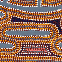 Aboriginal Artwork by Jeffrey Jangala Gallagher, Yankirri Jukurrpa (Emu Dreaming) - Ngarlikurlangu, 122x61cm