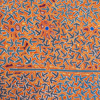 Aboriginal Artwork by Jeffrey Jangala Gallagher, Yankirri Jukurrpa (Emu Dreaming) - Ngarlikurlangu, 122x91cm