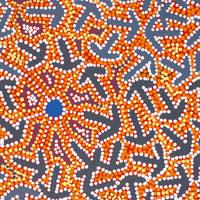 Aboriginal Art by Jeffrey Jangala Gallagher, Yankirri Jukurrpa (Emu Dreaming) - Ngarlikurlangu, 122x91cm - ART ARK®