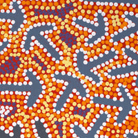 Aboriginal Art by Jeffrey Jangala Gallagher, Yankirri Jukurrpa (Emu Dreaming) - Ngarlikurlangu, 122x91cm - ART ARK®