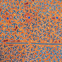 Aboriginal Art by Jeffrey Jangala Gallagher, Yankirri Jukurrpa (Emu Dreaming) - Ngarlikurlangu, 122x91cm - ART ARK®