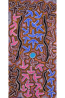 Aboriginal Art by Jeffrey Jangala Gallagher, Yankirri Jukurrpa (Emu Dreaming) - Ngarlikurlangu, 61x30cm - ART ARK®