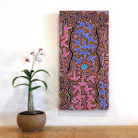 Aboriginal Artwork by Jeffrey Jangala Gallagher, Yankirri Jukurrpa (Emu Dreaming) - Ngarlikurlangu, 61x30cm