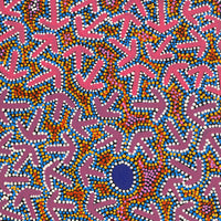 Aboriginal Art by Jeffrey Jangala Gallagher, Yankirri Jukurrpa (Emu Dreaming) - Ngarlikurlangu, 61x46cm - ART ARK®