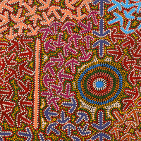 Jeffrey Jangala Gallagher, Yankirri Jukurrpa (Emu Dreaming) - Ngarlikurlangu, 76x76cm