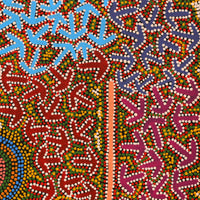 Jeffrey Jangala Gallagher, Yankirri Jukurrpa (Emu Dreaming) - Ngarlikurlangu, 76x76cm