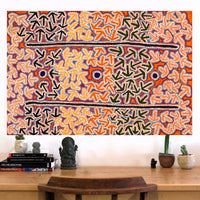 Aboriginal Artwork by Jeffrey Jangala Gallagher, Yankirri Jukurrpa (Emu Dreaming) - Ngarlikurlangu, 91x61cm