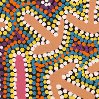 Aboriginal Artwork by Jeffrey Jangala Gallagher, Yankirri Jukurrpa (Emu Dreaming) - Ngarlikurlangu, 91x76cm