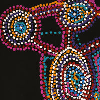 Aboriginal Artwork by Jeani Napangardi Lewis, Mina Mina Jukurrpa, 46x46cm