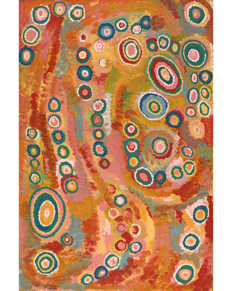 Aboriginal Artwork by Jennifer Mintaya Connelly Ward, Kungkarangkalpa (Seven Sisters Story), 91x61cm