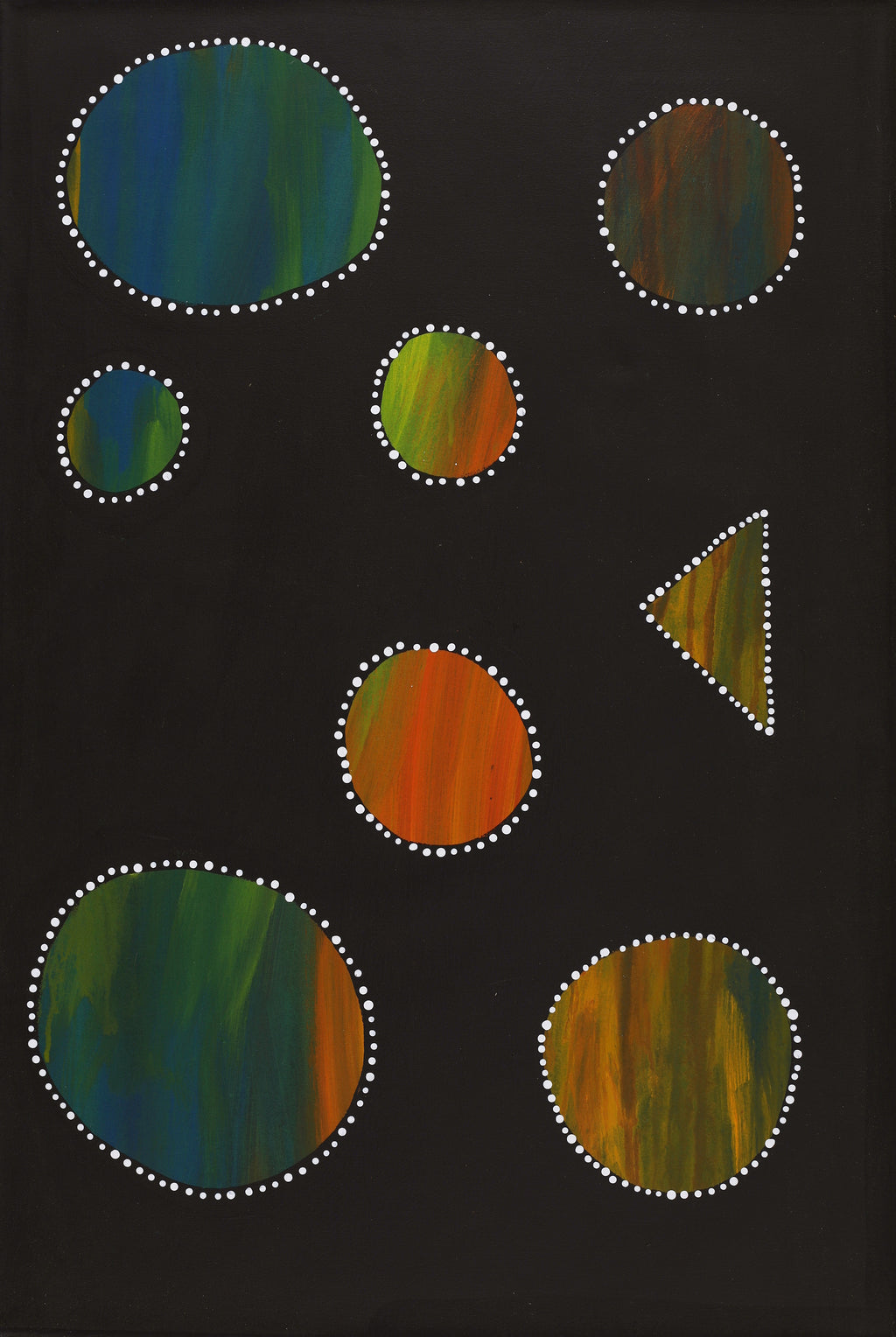 Aboriginal Artwork by Jennifer Mintaya Connelly Ward, Kungkarangkalpa (Seven Sisters Story), 91x61cm