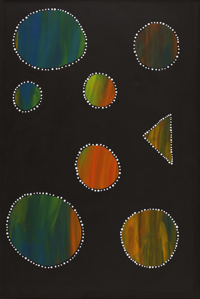 Aboriginal Art by Jennifer Mintaya Connelly Ward, Kungkarangkalpa (Seven Sisters Story), 91x61cm - ART ARK®