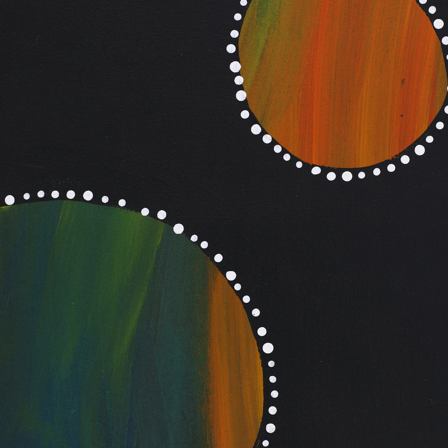 Aboriginal Artwork by Jennifer Mintaya Connelly Ward, Kungkarangkalpa (Seven Sisters Story), 91x61cm