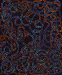 Aboriginal Artwork by Jennifer Mintaya Connelly Ward, Kungkarangkalpa (Seven Sisters Story), 91x76cm