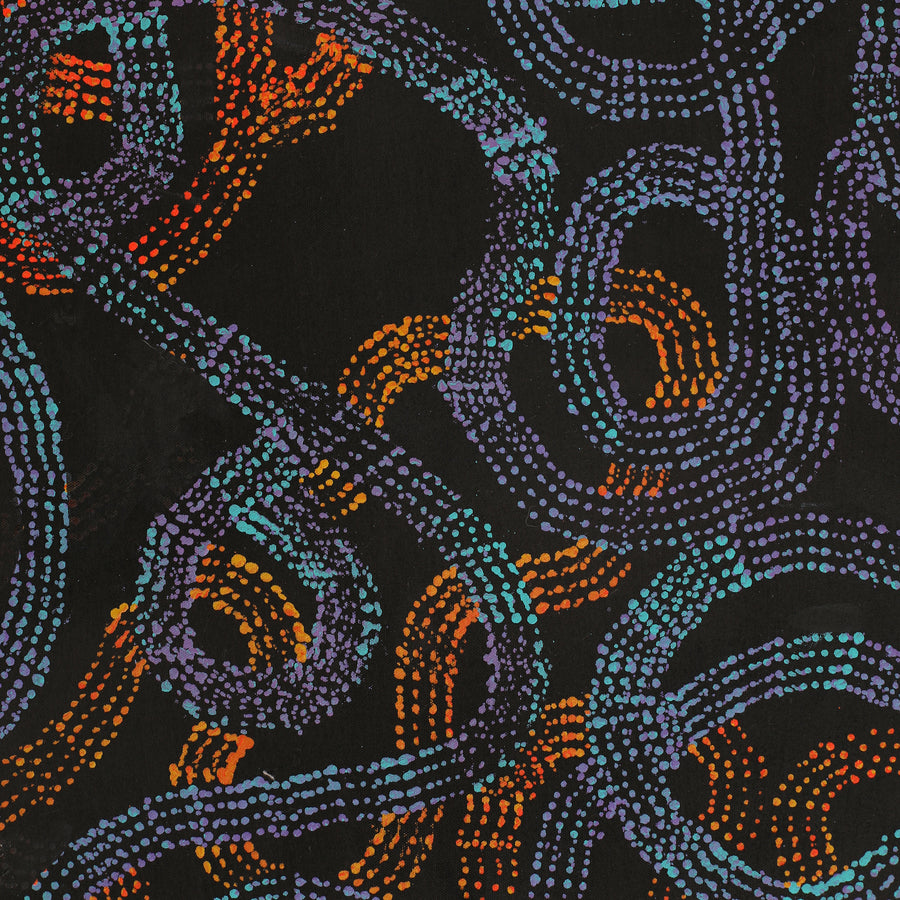Aboriginal Artwork by Jennifer Mintaya Connelly Ward, Kungkarangkalpa (Seven Sisters Story), 91x76cm