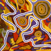 Aboriginal Artwork by Jennifer Mintaya Connelly Ward, Kungkarangkalpa (Seven Sisters Story), 122x91cm
