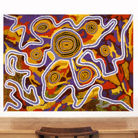 Aboriginal Artwork by Jennifer Mintaya Connelly Ward, Kungkarangkalpa (Seven Sisters Story), 122x91cm