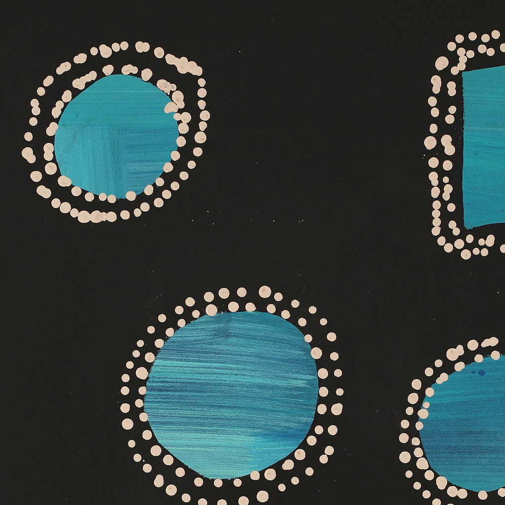 Aboriginal Artwork by Jennifer Mintaya Connelly Ward, Kungkarangkalpa (Seven Sisters Story), 46x46cm