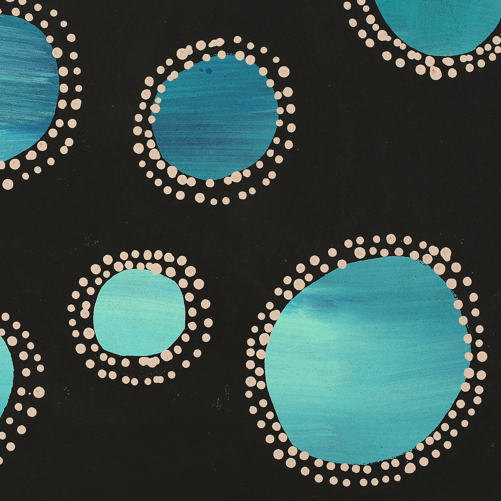 Aboriginal Artwork by Jennifer Mintaya Connelly Ward, Kungkarangkalpa (Seven Sisters Story), 46x46cm