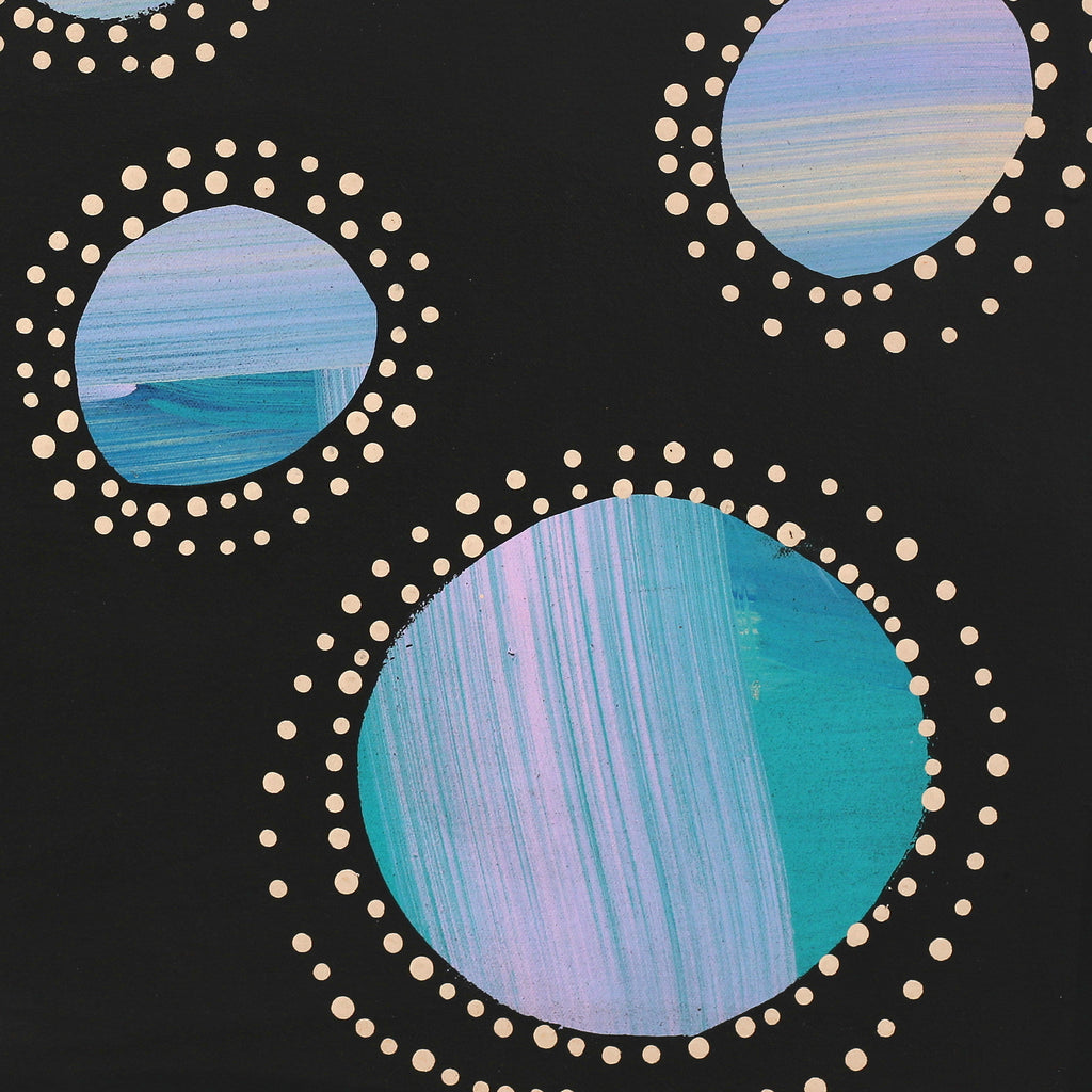 Aboriginal Artwork by Jennifer Mintaya Connelly Ward, Kungkarangkalpa (Seven Sisters Story), 46x46cm