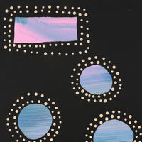 Aboriginal Artwork by Jennifer Mintaya Connelly Ward, Kungkarangkalpa (Seven Sisters Story), 46x46cm