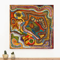 Aboriginal Artwork by Jennifer Mintaya Connelly Ward, Kungkarangkalpa (Seven Sisters Story), 67x67cm