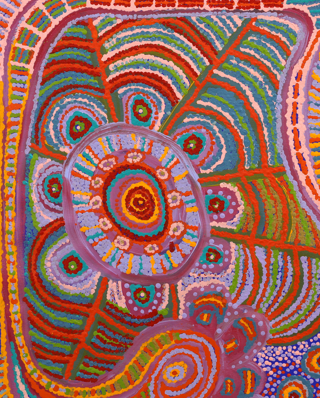 Aboriginal Artwork by Jennifer Mintaya Connelly Ward, Kungkarangkalpa (Seven Sisters Story), 76x61cm