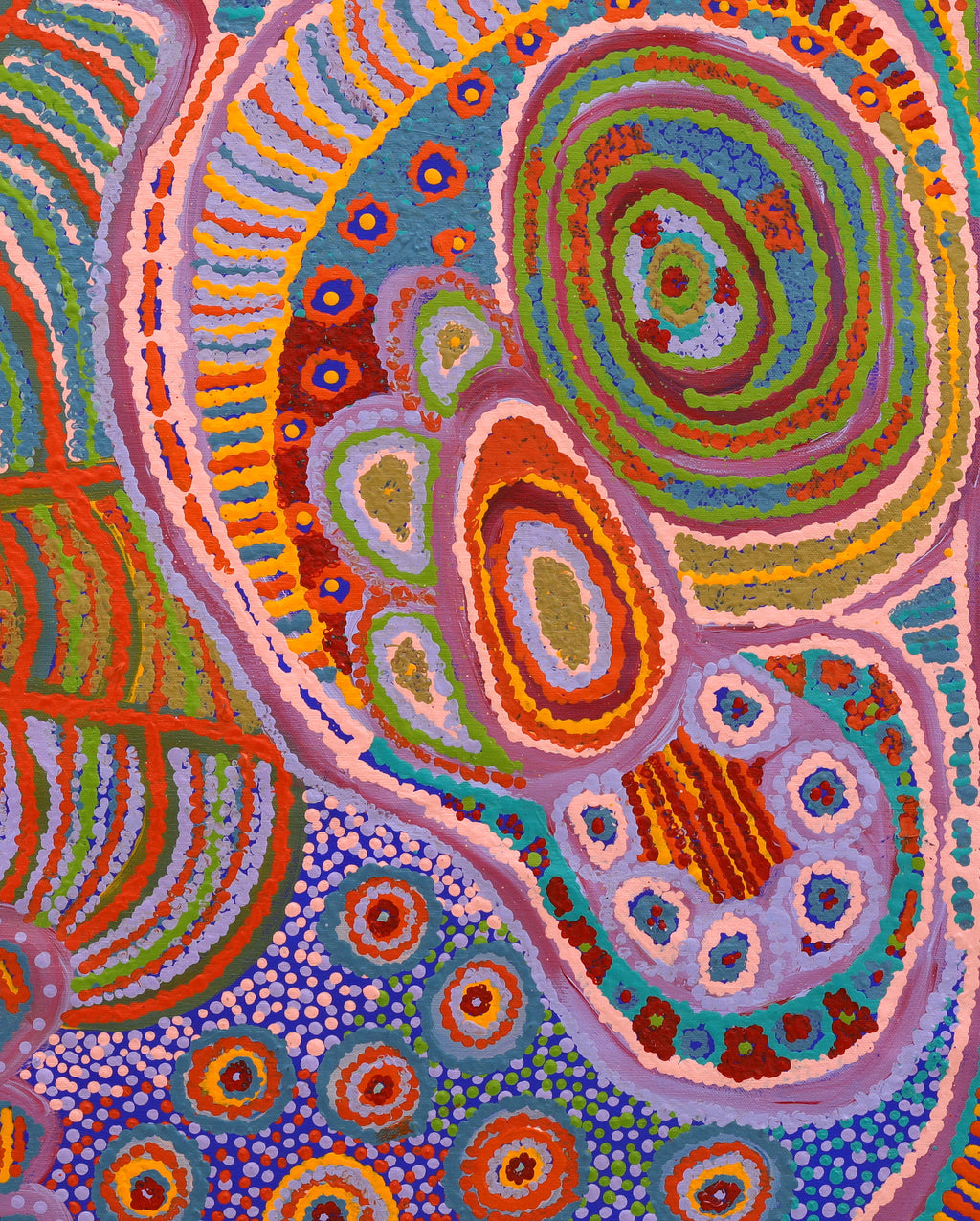 Aboriginal Artwork by Jennifer Mintaya Connelly Ward, Kungkarangkalpa (Seven Sisters Story), 76x61cm