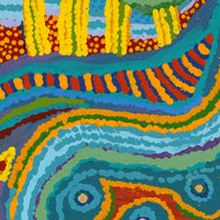 Aboriginal Artwork by Jennifer Mintaya Connelly Ward, Kungkarangkalpa (Seven Sisters Story), 91x91cm