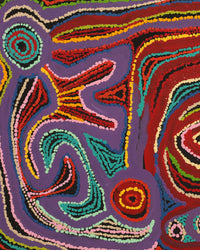 Aboriginal Artwork by Jennifer Mintaya Connelly Ward, Kungkarangkalpa (Seven Sisters Story), 91x46cm